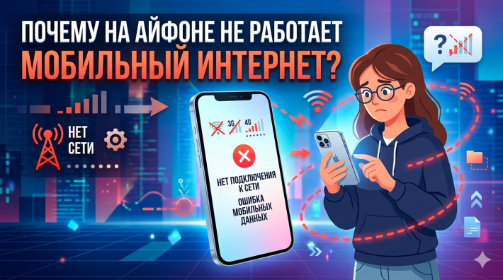 Почему на Айфоне не работает мобильный интернет