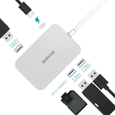 Dodocool DC49 USB-C HUB 6-in-1 (USB, SD, TF) Адаптер
