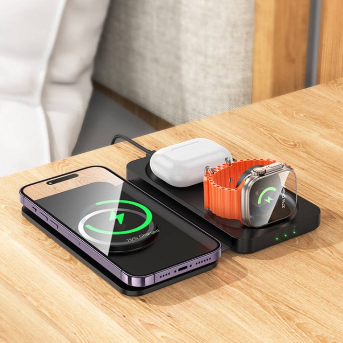 Hoco CQ13 Triumph 3-in-1 travel folding wireless Беспроводное зарядное устройство