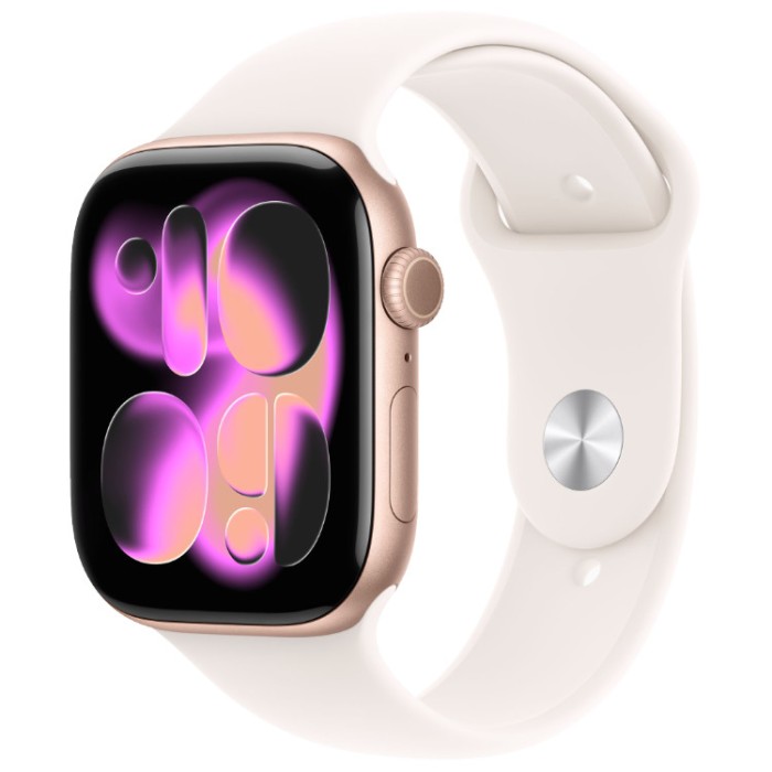 Apple Watch Series 11, 46 мм (MFD74) Умные часы Корпус из титана золотого цвета, миланский браслет золотого цвета S/M