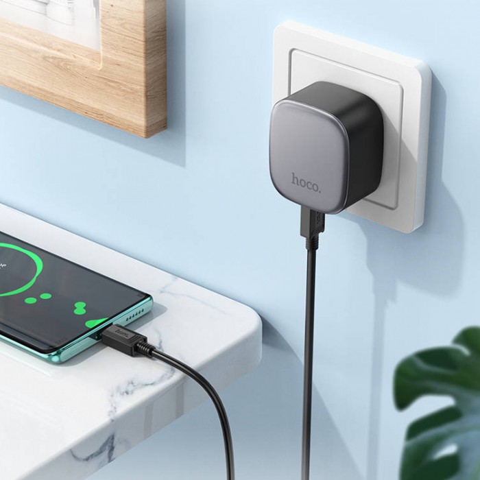 Hoco CS32A Rise PD+QC3.0 USB-A + USB-C (20 Вт) Сетевое зарядное устройство