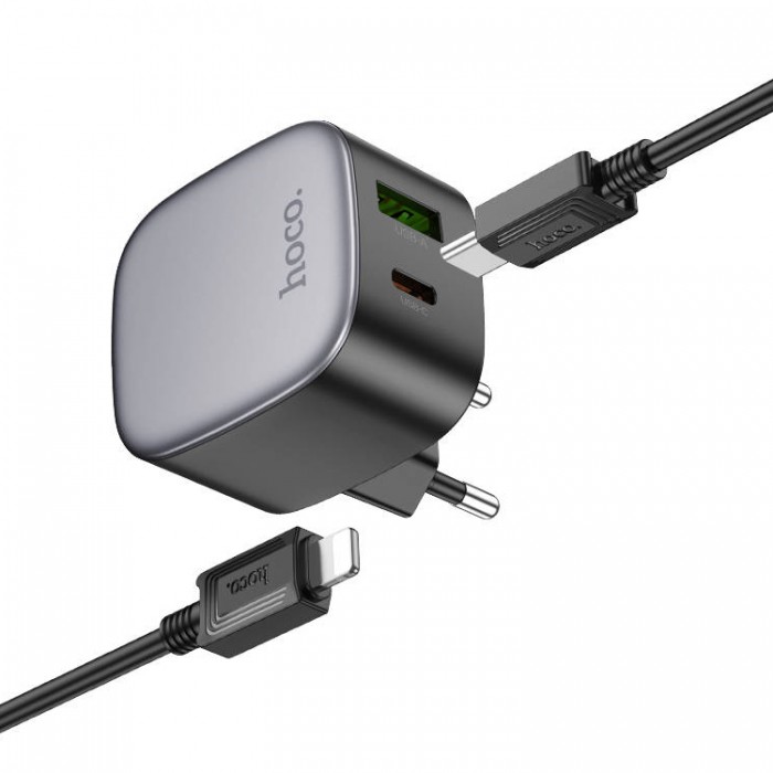 Hoco CS32A Rise PD+QC3.0 USB-A + USB-C (20 Вт) Сетевое зарядное устройство