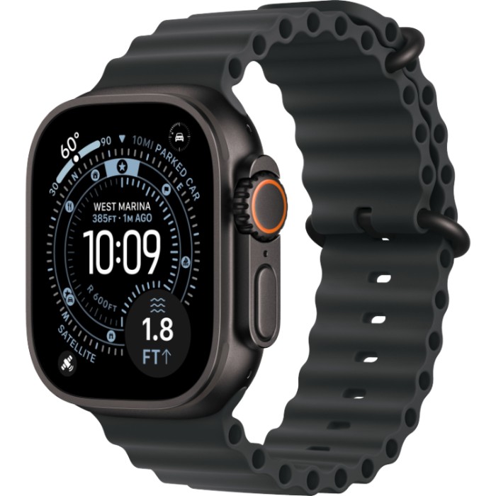 Apple Watch Ultra 3, 49 мм, GPS + Cellular (MF1Q4) Умные часы корпус из Черного титана, ремешок Milanese Loop черного цвета размер M