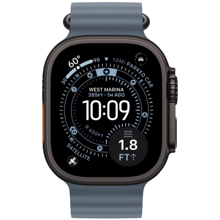Apple Watch Ultra 3, 49 мм, GPS + Cellular (MF1Q4) Умные часы корпус из Черного титана, ремешок Milanese Loop черного цвета размер M