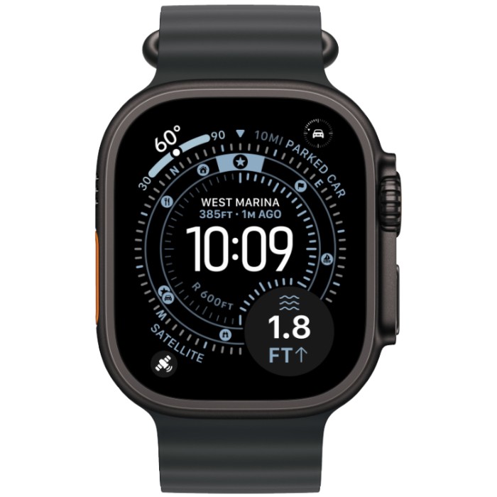Apple Watch Ultra 3, 49 мм, GPS + Cellular (MF1N4) Умные часы корпус из Черного титана, ремешок Milanese Loop черного цвета размер S