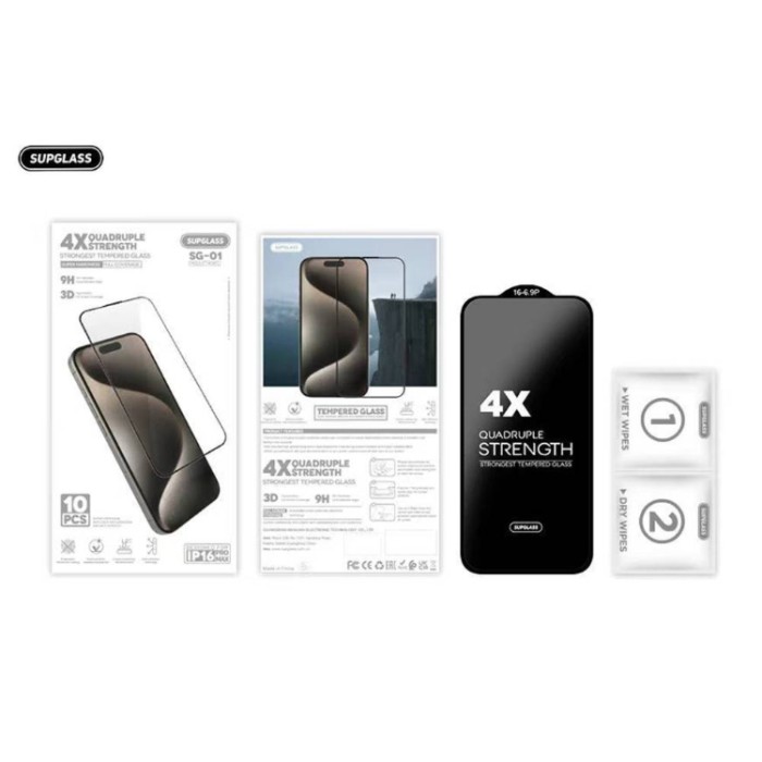 SUPGLASS SG-01 4X Quadruple Strength Glass 10-in-1 Защитное стекло для iPhone Air