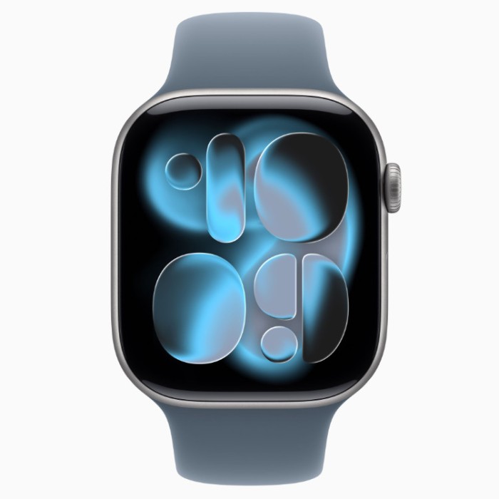 Apple Watch Series 11, 42 мм, Умные часы Корпус из алюминия Серый космос, спортивный ремешок Черный  S/M