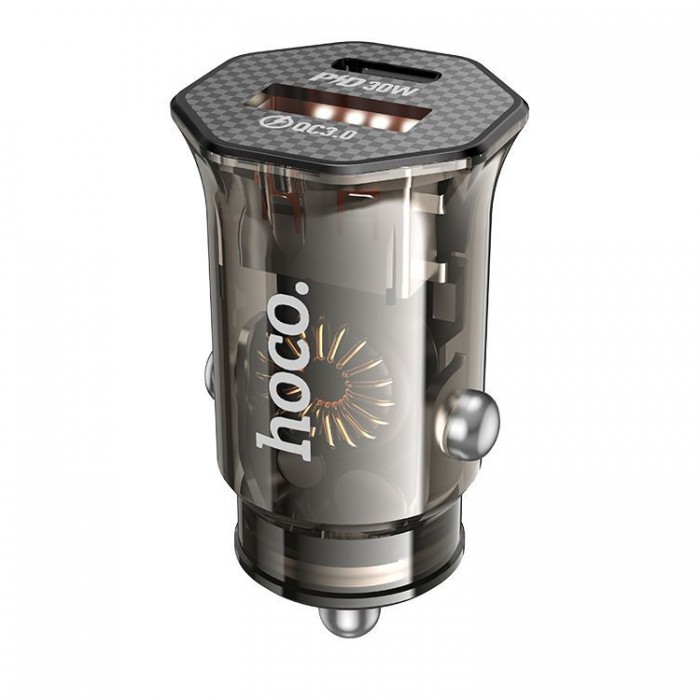 Hoco DZ16 USB+USB-C QC3.0 PD30W Автомобильное зарядное устройство