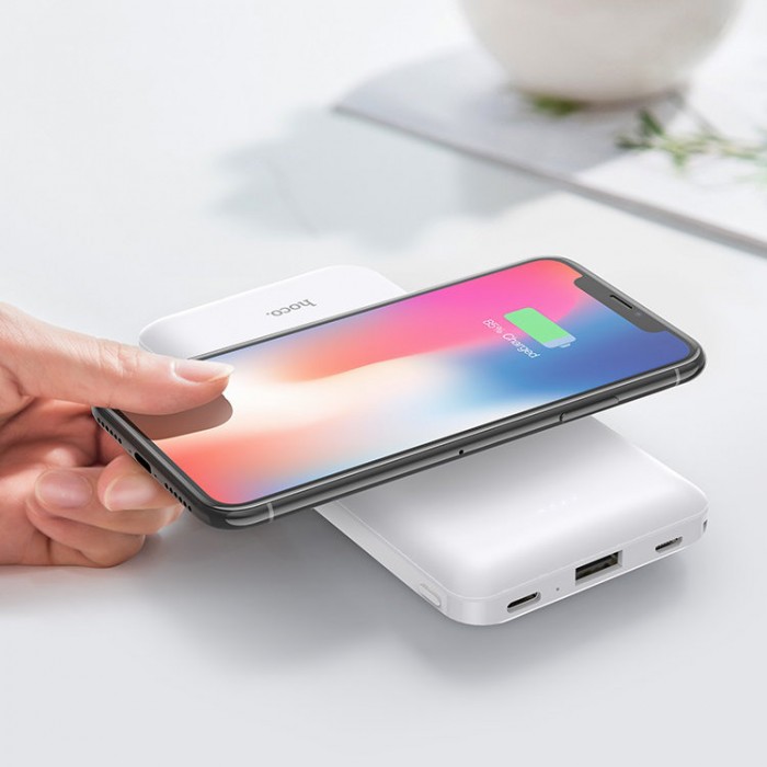 Hoco J50 Black Surf wireless charging mobile power bank (10 000 мАч) Внешний аккумулятор