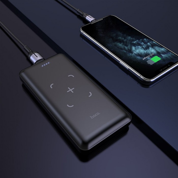 Hoco J50 Black Surf wireless charging mobile power bank (10 000 мАч) Внешний аккумулятор