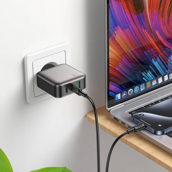 Borofone BAS56A PD 45W USB - 2 * USB Type-C (45 Вт) Сетевое зарядное устройство