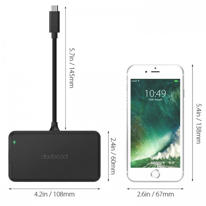 Dodocool DC35B-1 USB-C HUB 8-in-1 (USB, HDMI, Ethernet, VGA) Адаптер