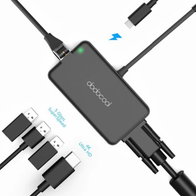 Dodocool DC35B-1 USB-C HUB 8-in-1 (USB, HDMI, Ethernet, VGA) Адаптер