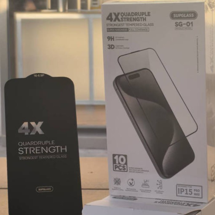 SUPGLASS SG-01 4X Quadruple Strength Glass 10-in-1 (6.9") Защитное стекло для iPhone 17 Pro Max