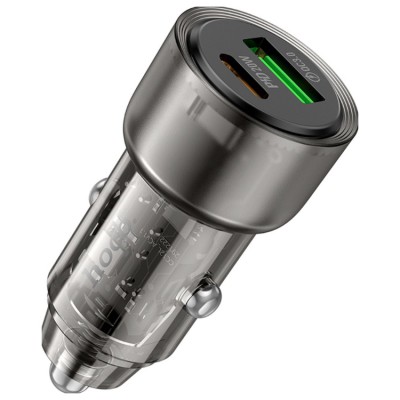 Hoco Z52 Spacious USB+Type-C QC 3.0+PD 38W Автомобильное зарядное устройство