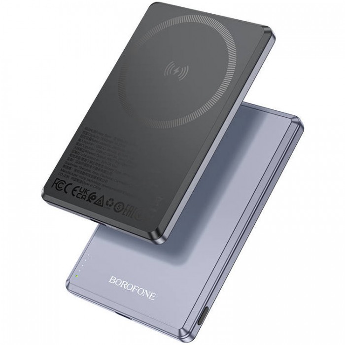 Borofone BJ50 Leader Wireless MagSafe Power Bank 1xUSB-C, 15W, 2А, PD20W (5 000 мАч) Внешний аккумулятор