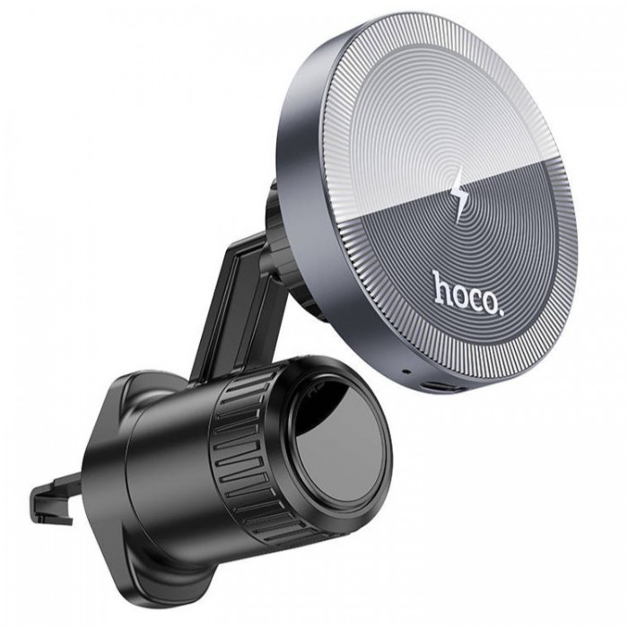 Hoco HW6 Vision metal magnetic wireless fast charging car holder Беспроводное зарядное устройство-автодержатель с поддержкой MagSafe