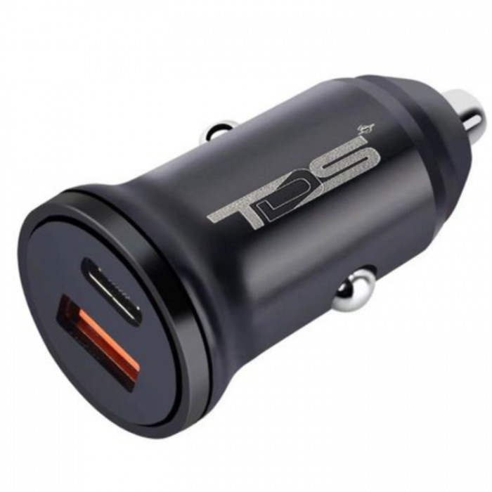 TDS TS-CAU39 PD20W+QC3.0 3000mA USB+USB-C Автомобильное зарядное устройство