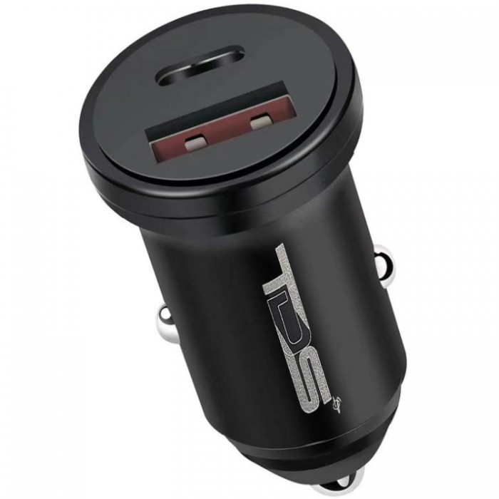 TDS TS-CAU39 PD20W+QC3.0 3000mA USB+USB-C Автомобильное зарядное устройство
