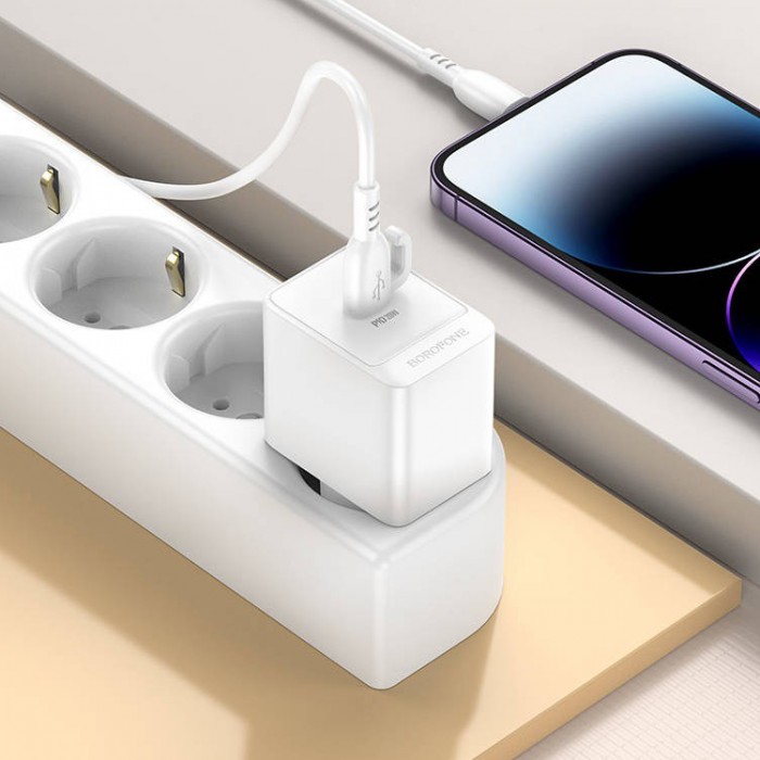 Borofone BAS13A Erudite PD20W PD3.0 Type-C (20 Вт) Сетевое зарядное устройство
