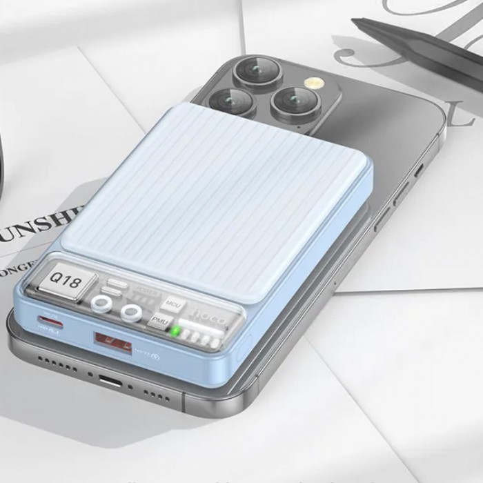 Hoco Q18 Tourer MagSafe wireless charging mobile power bank 22.5W (10 000 мАч) Внешний аккумулятор