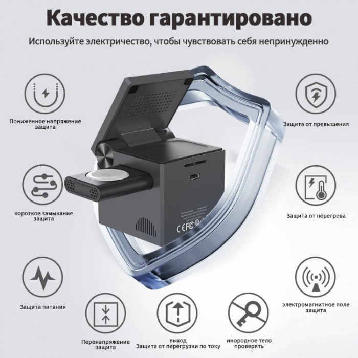 XO CX027 Cell Phone/Apple Watch/TWS Headset 3-in-1 15W Беспроводное зарядное устройство