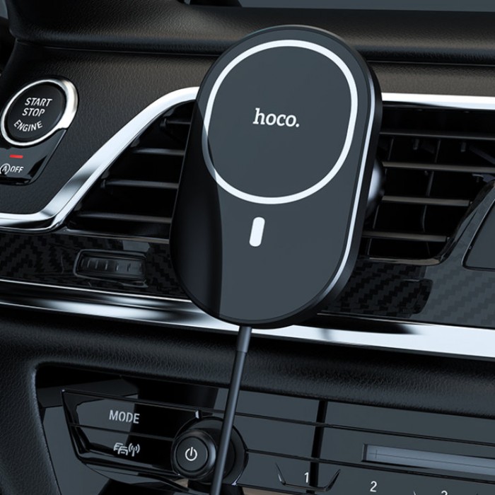 Hoco CA90 Magnetic Car Wireless Charger Беспроводное зарядное устройство-автодержатель с поддержкой MagSafe