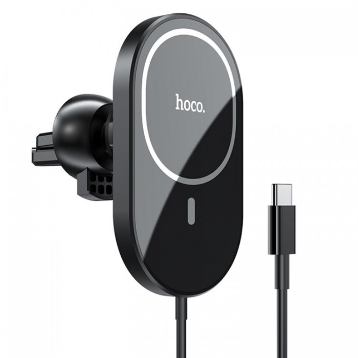 Hoco CA90 Magnetic Car Wireless Charger Беспроводное зарядное устройство-автодержатель с поддержкой MagSafe