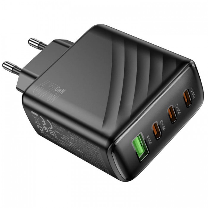 Hoco CS27A 3PD 67W + QC3.0 USB+3*Type-C (67Вт) Сетевое зарядное устройство