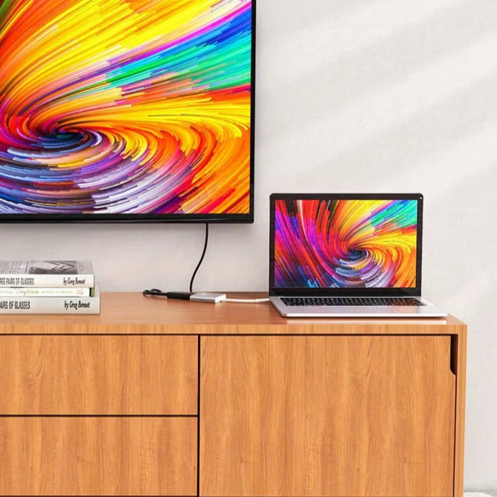 Hoco Type-C HB14 Easy use USB-C на USB3.0 + HDMI + PD Адаптер