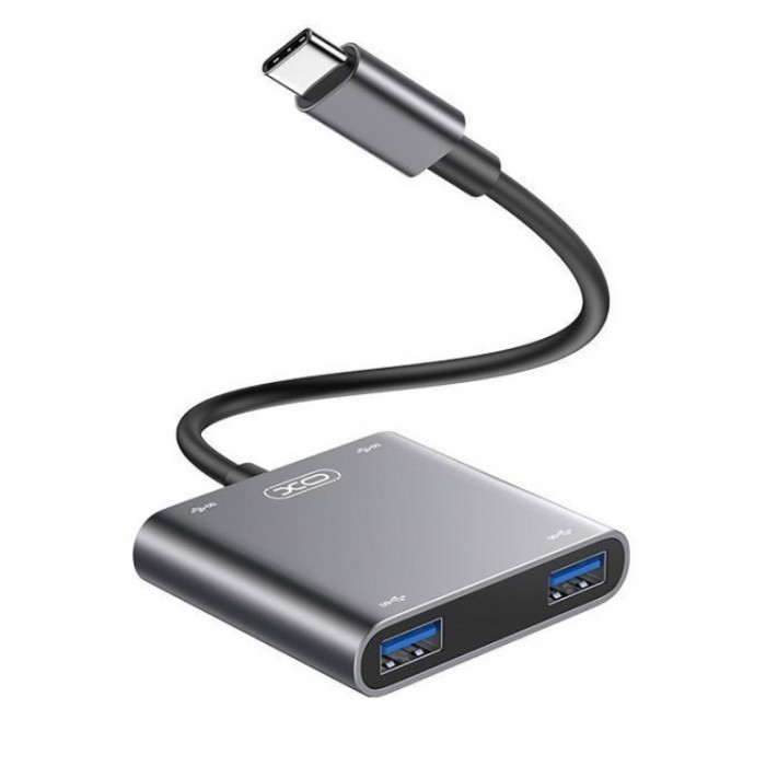 XO HUB012B USB-C HUB 4-in-1 (4*USB 3.0) Адаптер
