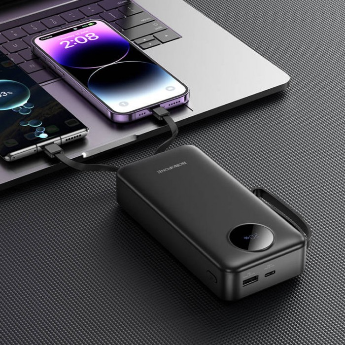Borofone BJ53A Power four-cable USB+Lightning+microUSB+Type-C (20 000 мАч) Внешний аккумулятор