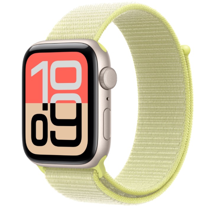 Apple Watch SE 3, 44 мм, Умные часы Корпус из алюминия цвета Сияющая звезда, спортивный ремешок Сияющая звезда