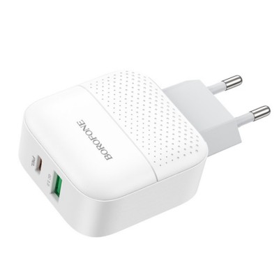 Borofone BA46A 1 USB+Type-C (18 Вт) Сетевое зарядное устройство