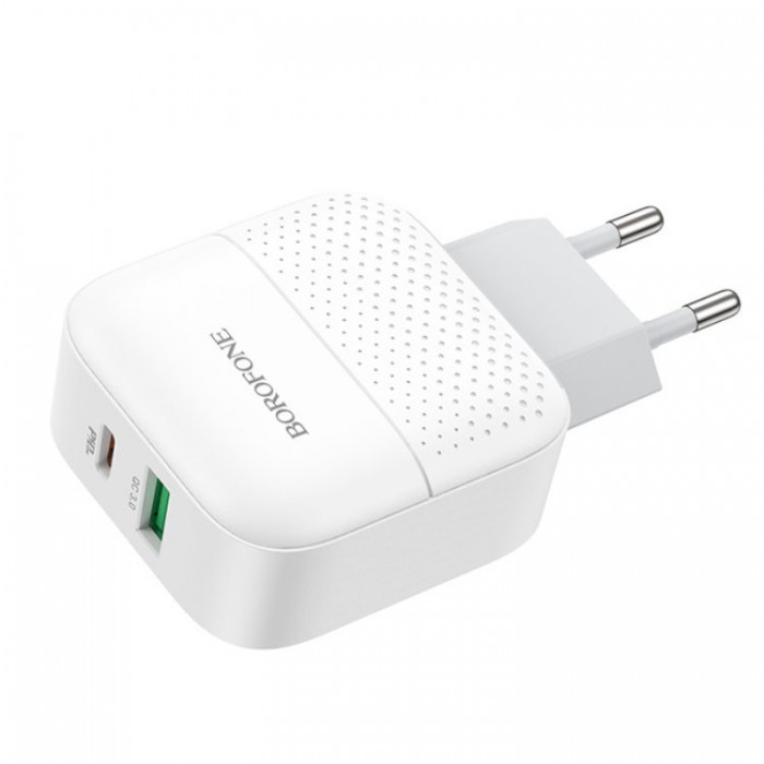 Borofone BA46A 1 USB+Type-C (18 Вт) Сетевое зарядное устройство