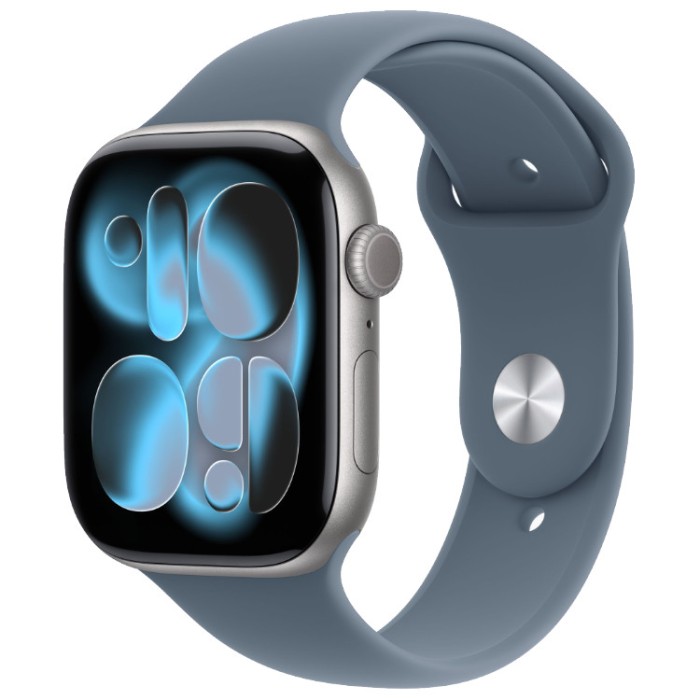 Apple Watch Series 11, 42 мм, Умные часы Корпус из алюминия Розовое золото, спортивный ремешок Румянец  S/M