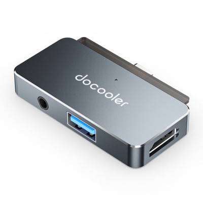 Docooler USB-C HUB 4-in-1 (USB, HDMI, Audio Jack, PD) Адаптер