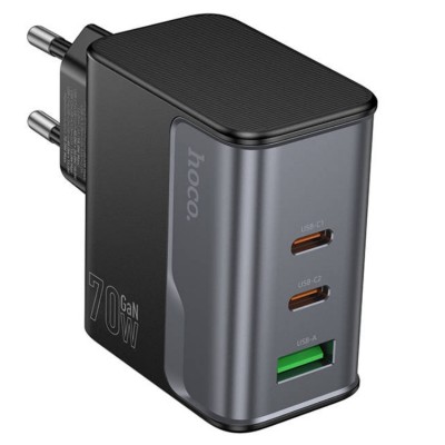 Hoco CS75A Star Speed PD70W (2C1A) USB-A + 2*USB-C (70 Вт) Сетевое зарядное устройство