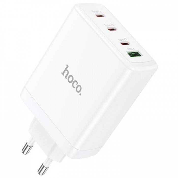 Hoco N31 USB + 3* USB Type C 3PD+QC3.0 GaN 100W (100 Вт) Сетевое зарядное устройство